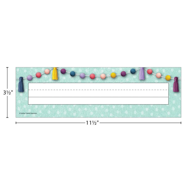 Oh Happy Day Flat Name Plates, 36 Per Pack, 6 Packs
