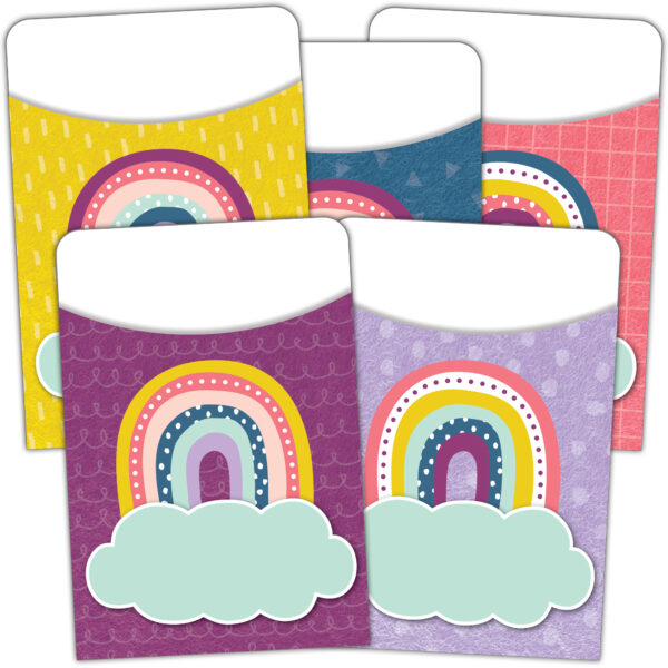 Oh Happy Day Library Pockets - Multi-Pack Oh Happy Day Library Pockets, 3 Packs