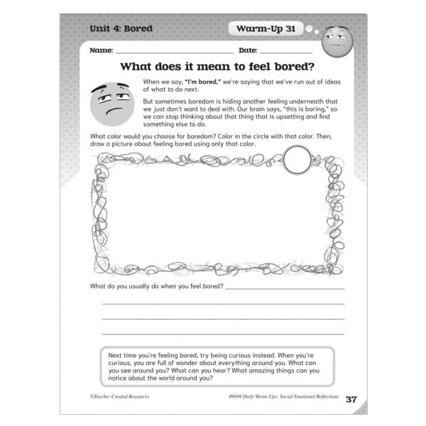 Daily Warm-Ups: Social-Emotional Reflections (Gr. 4)