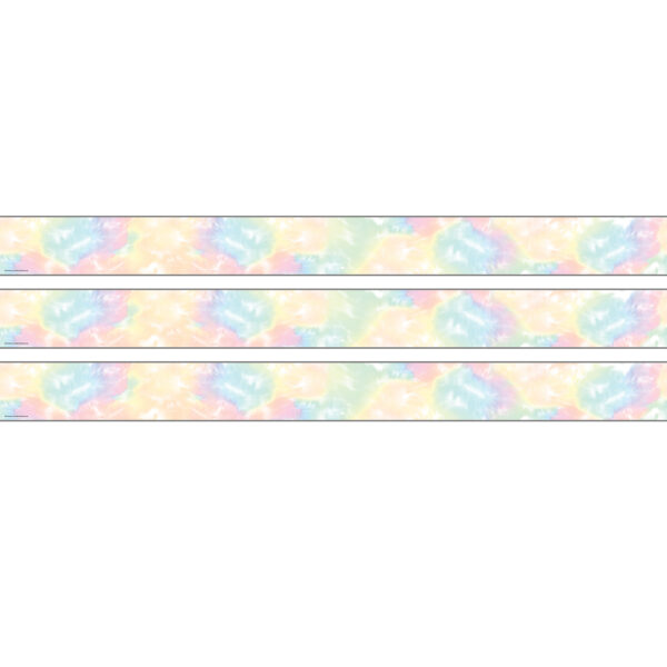 Pastel Pop Tie-Dye Straight Rolled Border Trim, 50 Feet, 3 Rolls