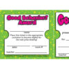 ERSTF-1613-6_3.jpg Ticket Awards Good Behavior, 100 Per Pack, 6 Packs