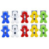 Magnet Man Magnetic Clip, Assorted Colors, Pack of 10
