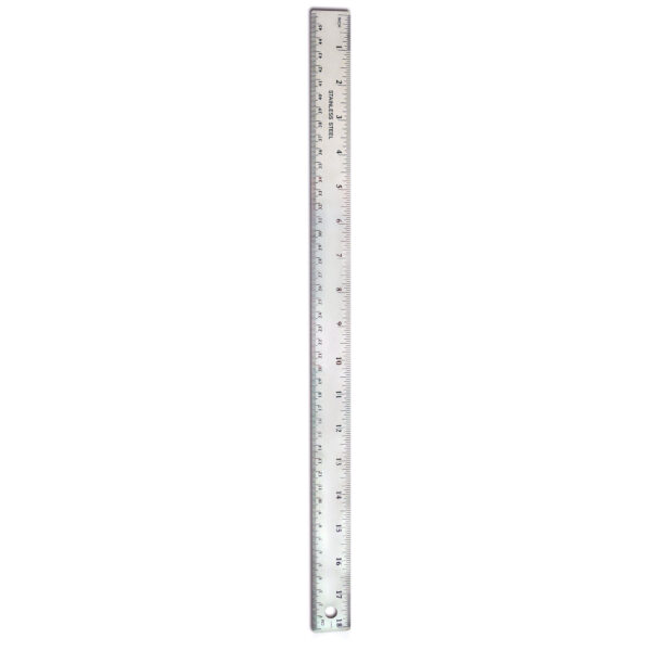 Stainless Steel Ruler, 18", Pack of 6