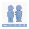 Robot Silicone Chewable Pencil Topper, Pack of 6