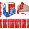 Solid Tempera Paint Sticks, Single Color Pack, Red, 12 Per Pack, 2 Packs