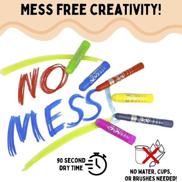 Tempera Paint Sticks Classpack, Neon Color, Pack of 72