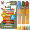 Solid Tempera Paint, Earth Tones, 6 Per Pack, 3 Packs