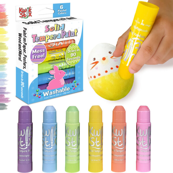 Tempera Paint Sticks Easter Edition, Pastel Colors, 6 Per Pack, 3 Packs