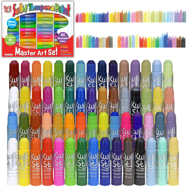Solid Tempera Paint, Master Art Set, 60 Colors
