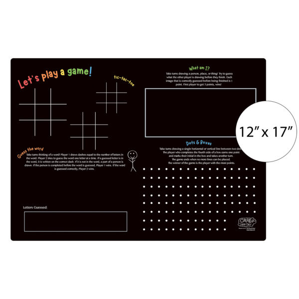 Activity Playmat - Games, Pack of 6