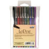 LePen Micro-Fine Point Pen, Dark, 10 Colors
