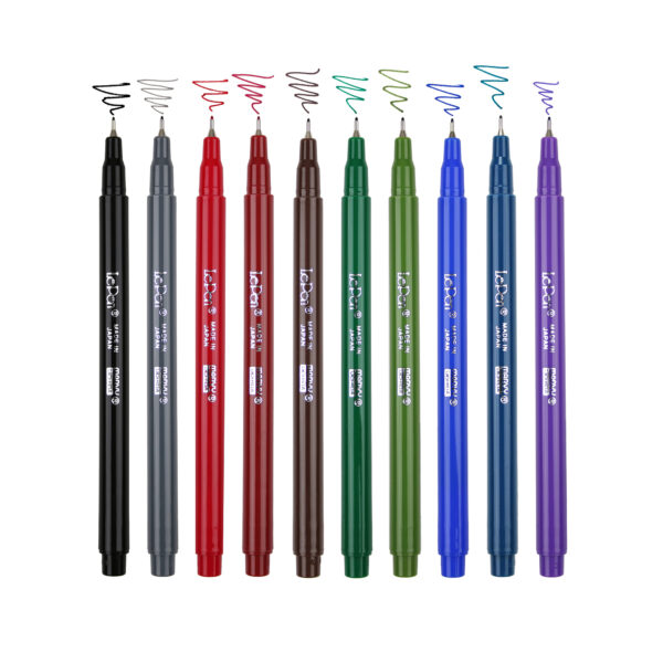 LePen Micro-Fine Point Pen, Dark, 10 Colors