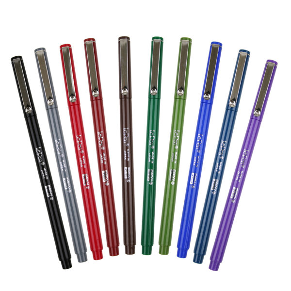 LePen Micro-Fine Point Pen, Dark, 10 Colors
