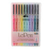 LePen Micro-Fine Point Pen, Pastel, 10 Colors