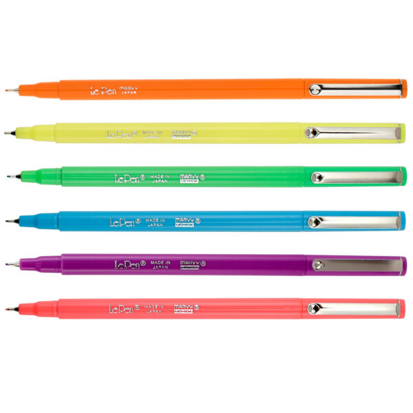 LePen Flex, 6 Neon Colors Per Pack, 2 Packs