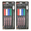 Bistro Chalk Markers, Fine Tip, Red, Green, Blue, White, 4 Per Pack, 2 Packs