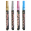 Bistro Chalk Marker Fine Tip Set 4M, Metallic Colors, 4 Per Pack, 2 Packs