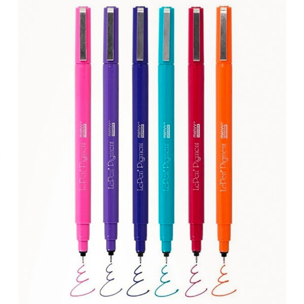 LePen Pigment Pens, Jewel Colors, Pack of 6