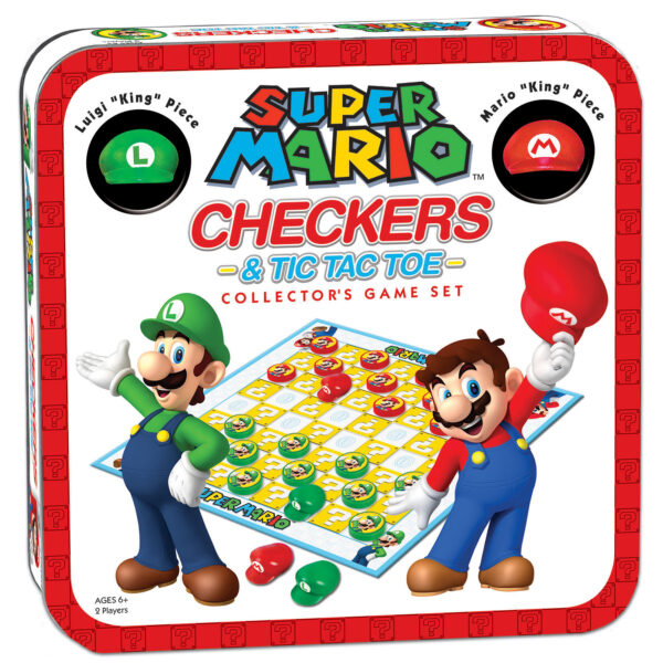 Super Mario Checkers & Tic Tac Toe Collector's Game Set