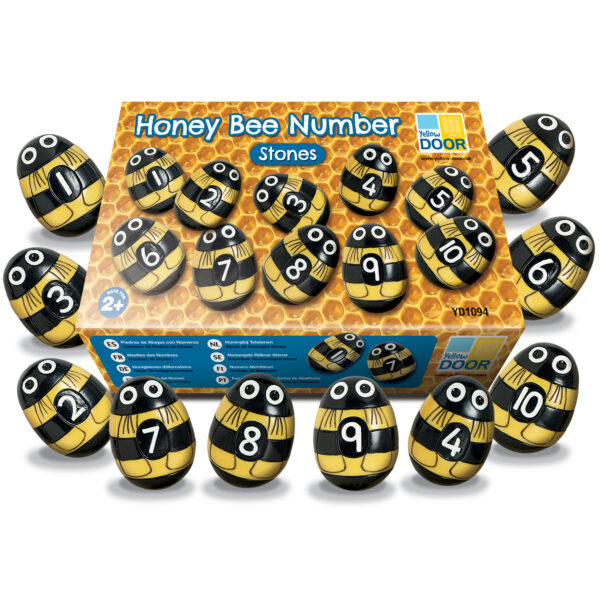 Ladybug Box_Layout 1 Honey Bee Number Stones, Set of 20