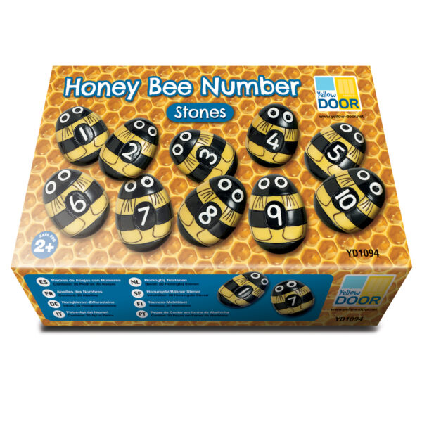 Ladybug Box_Layout 1 Honey Bee Number Stones, Set of 20