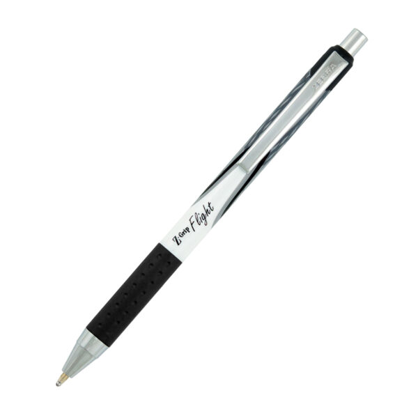 Z-Grip Flight Retractable Ballpoint Pens, Black, Dozen