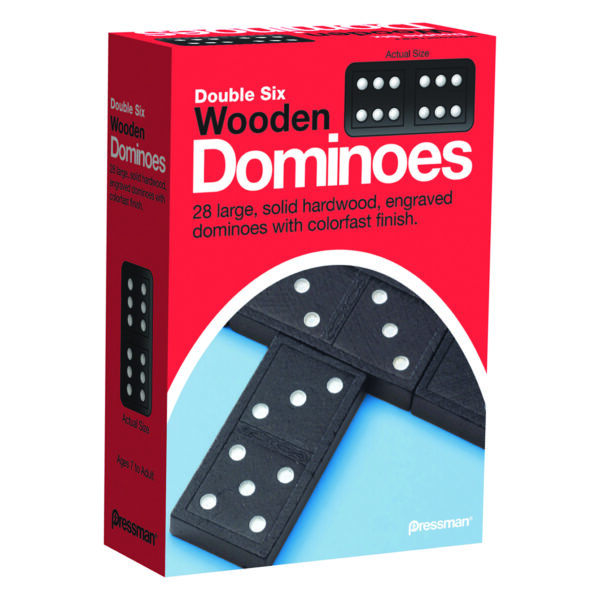 Double Six Wooden Dominoes Game, 6 Packs