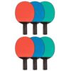 Plastic Rubber Face Table Tennis Paddle, Pack of 6